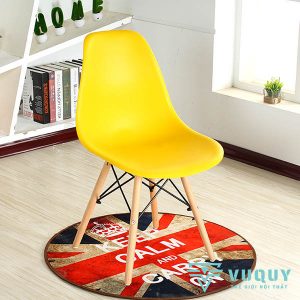 Ghế Nhựa Chân Gỗ Eames Không Đệm GCF-19