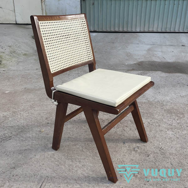 Ghế Mây Cafe Gỗ Cane chair Không Gác Tay GCF-173