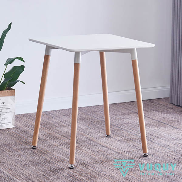 Bàn Eames Vuông Cafe Mặt Bàn Gỗ MDF BCF-06