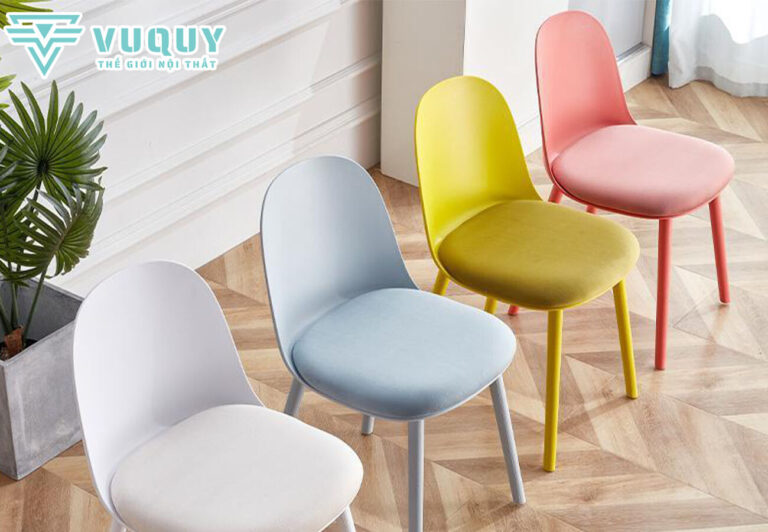 Ghế Cafe Nhựa Pp Bọc Nệm Bọc Vải Nhung 1